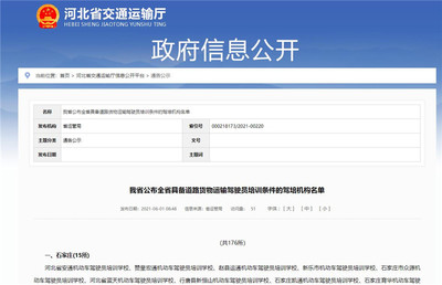 邯鄲哪些駕校可以培訓(xùn)道路貨運(yùn)駕駛員?28所全名單來(lái)啦!
